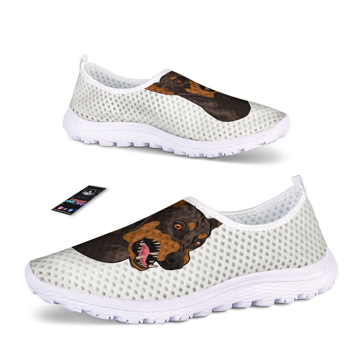 Portrait Dobermann Print Nurse Shoes-grizzshop