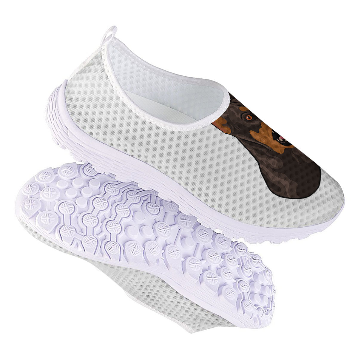 Portrait Dobermann Print Nurse Shoes-grizzshop