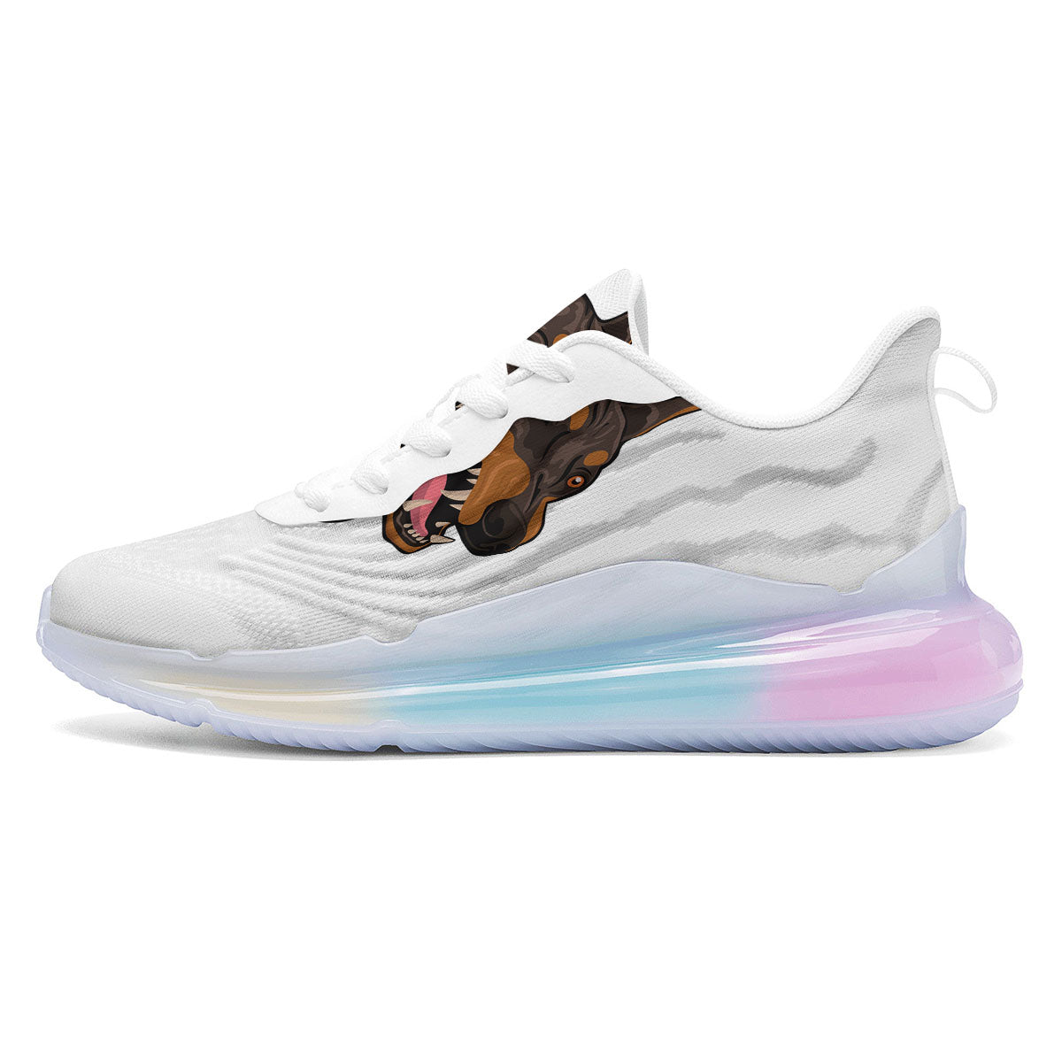 Portrait Dobermann Print Running Sneakers-grizzshop