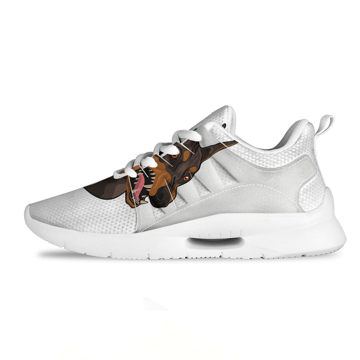 Portrait Dobermann Print Tennis Shoes-grizzshop
