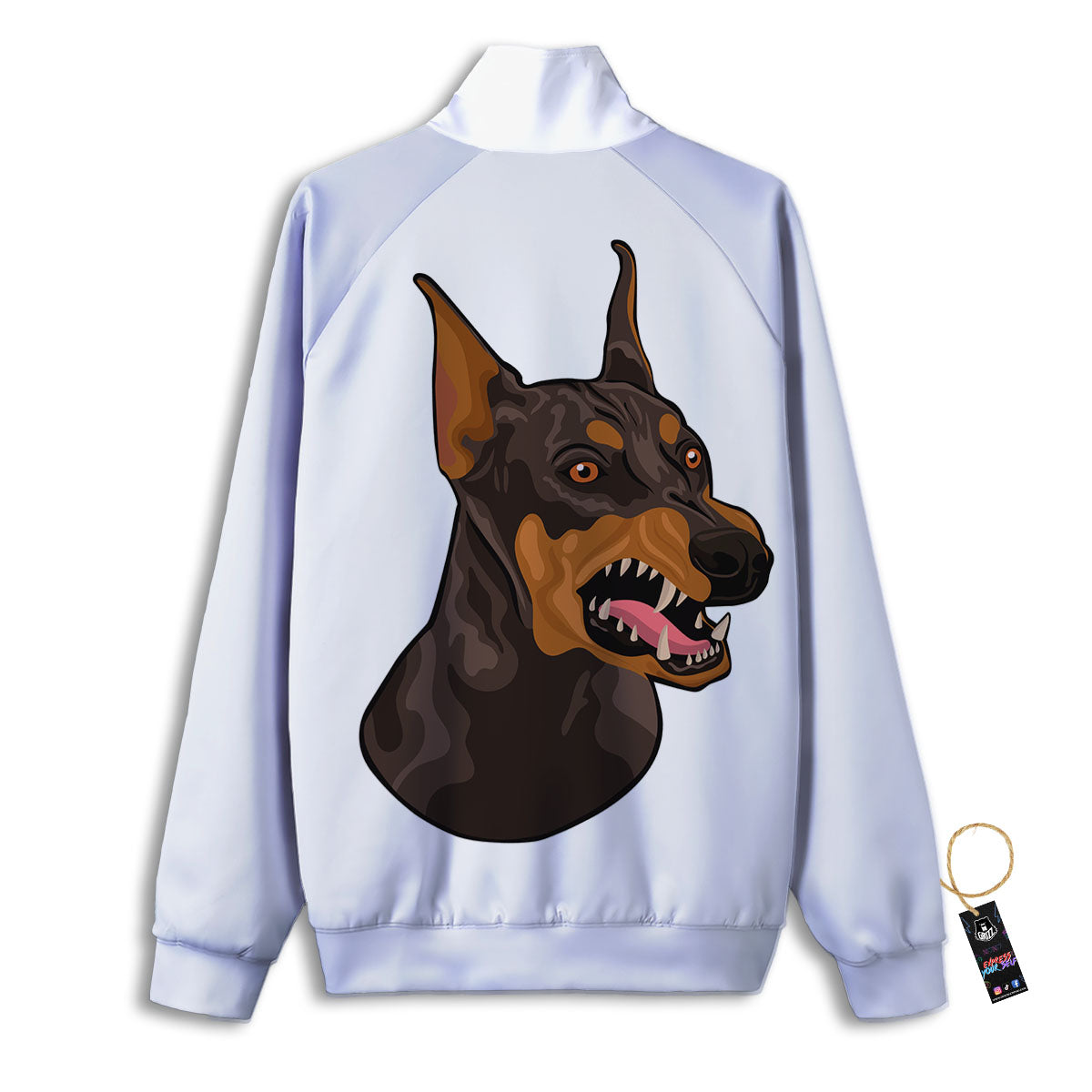 Portrait Dobermann Print Track Jacket-grizzshop