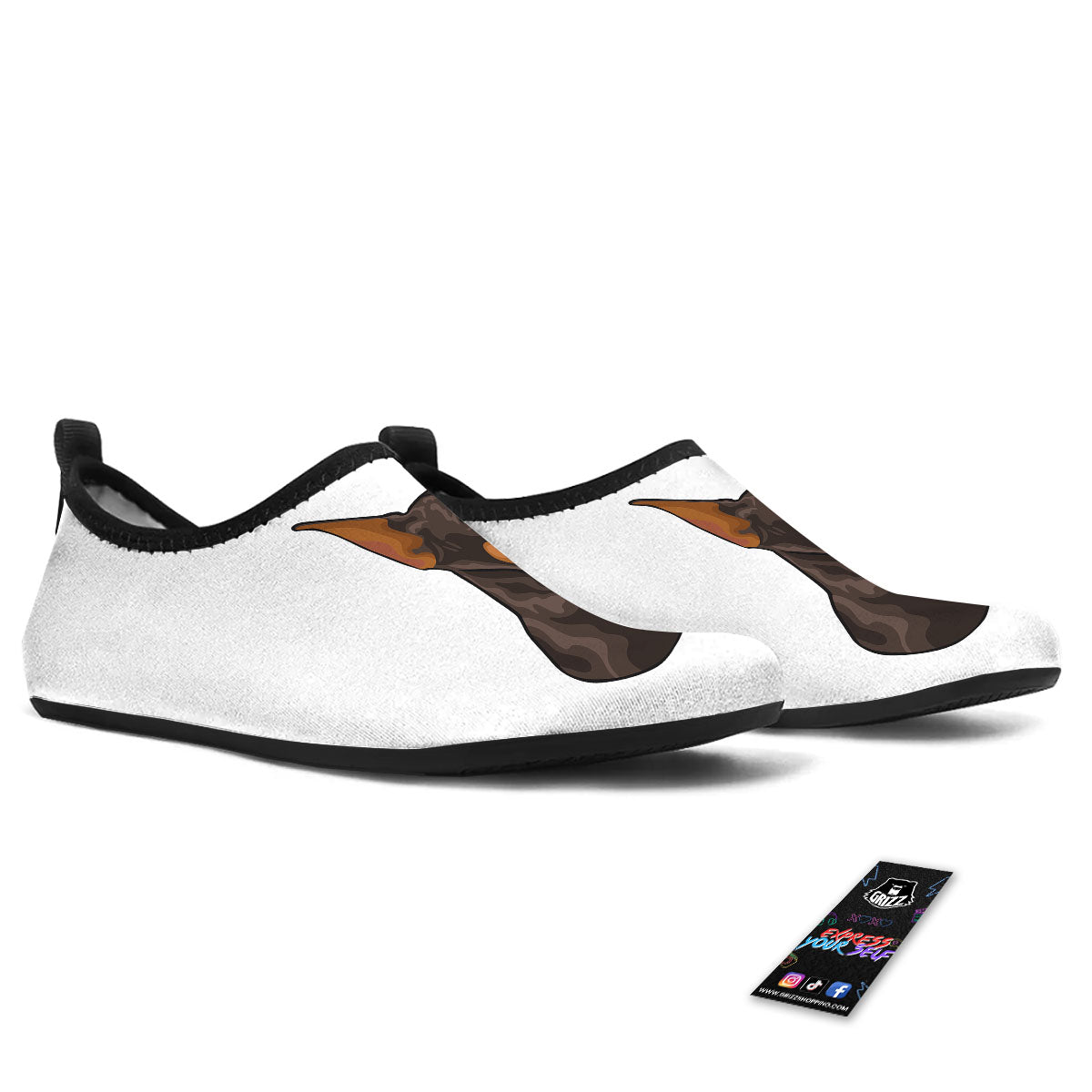 Portrait Dobermann Print Water Shoes-grizzshop