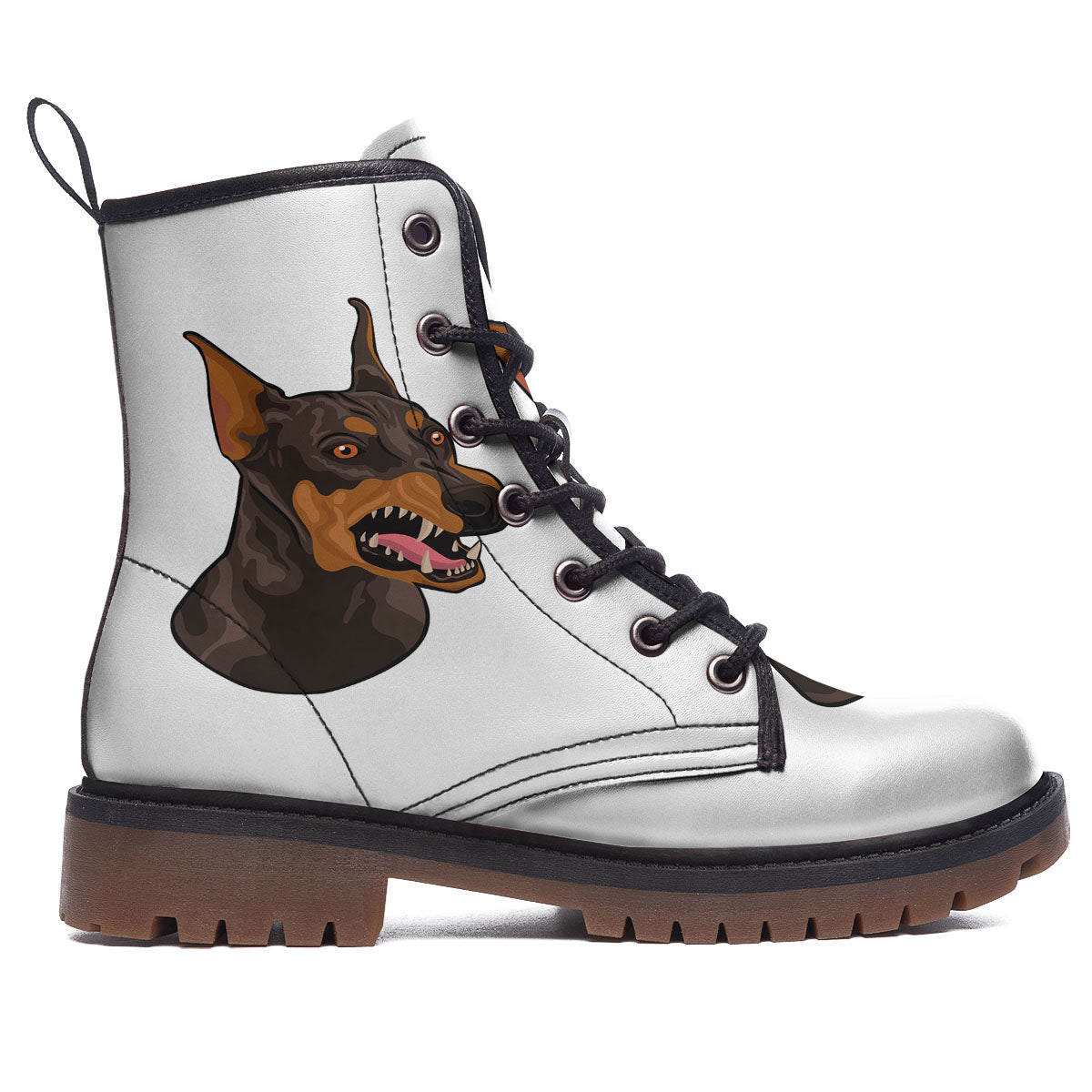 Portrait Dobermann Print Work Boots-grizzshop