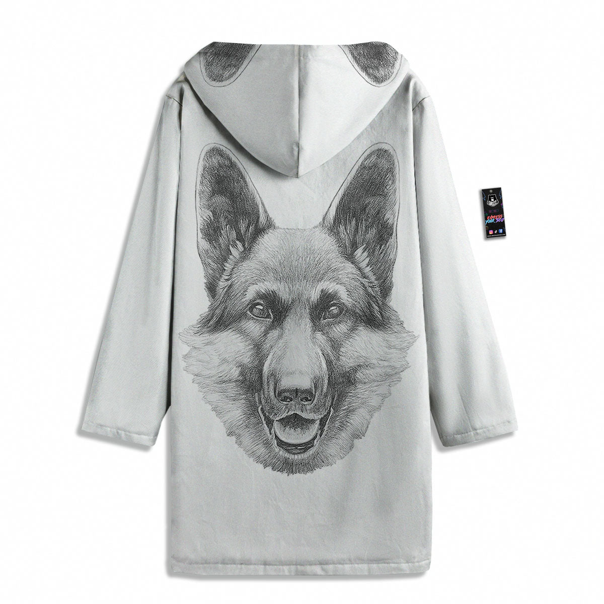 Portrait Dog German Shepherd Print Men's Windbreaker Jacket-grizzshop