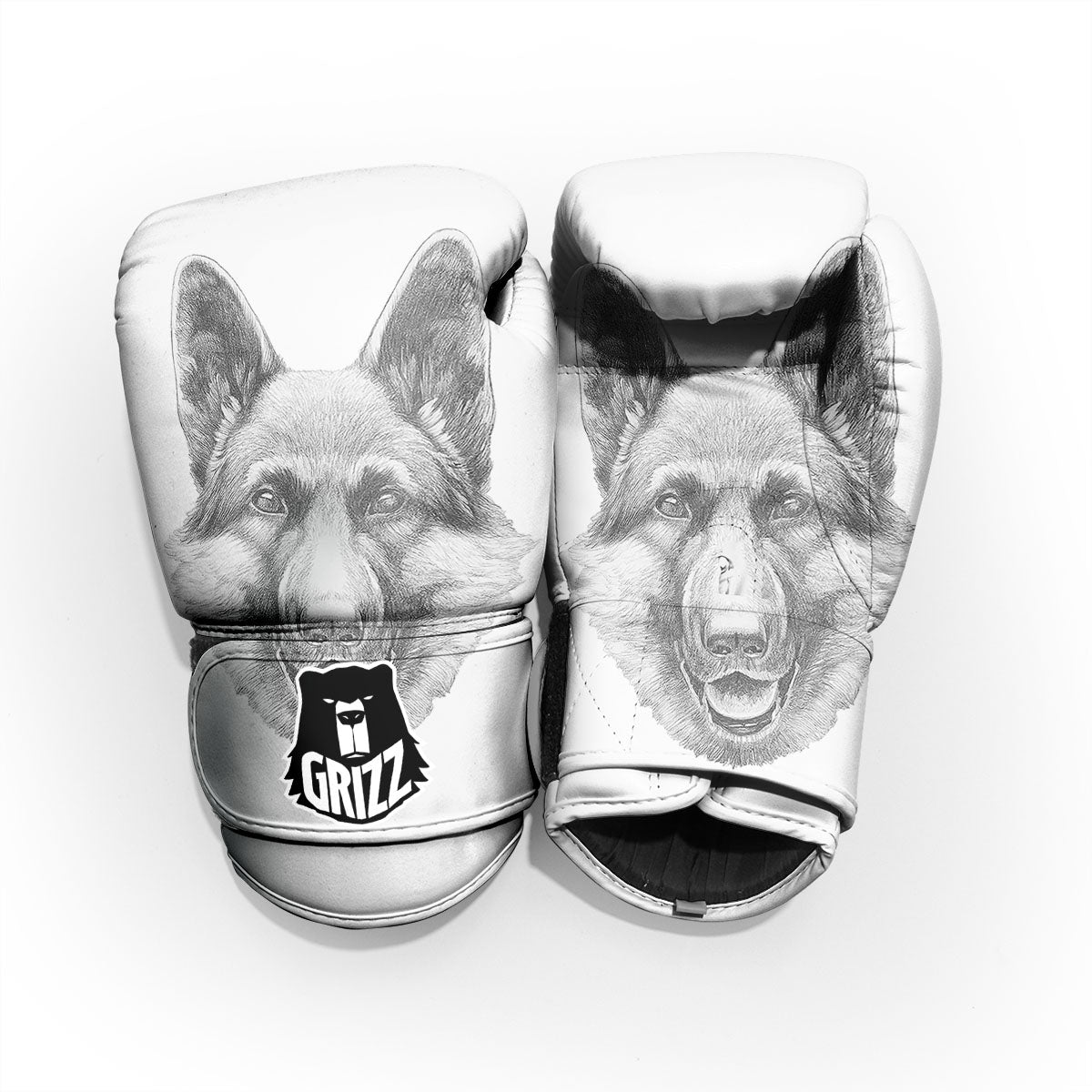 Portrait Dog German Shepherd Print Pro Boxing Glove