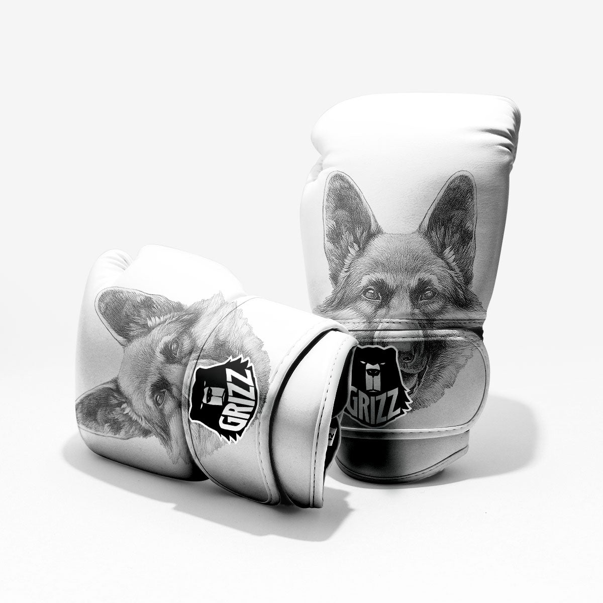 Portrait Dog German Shepherd Print Pro Boxing Glove