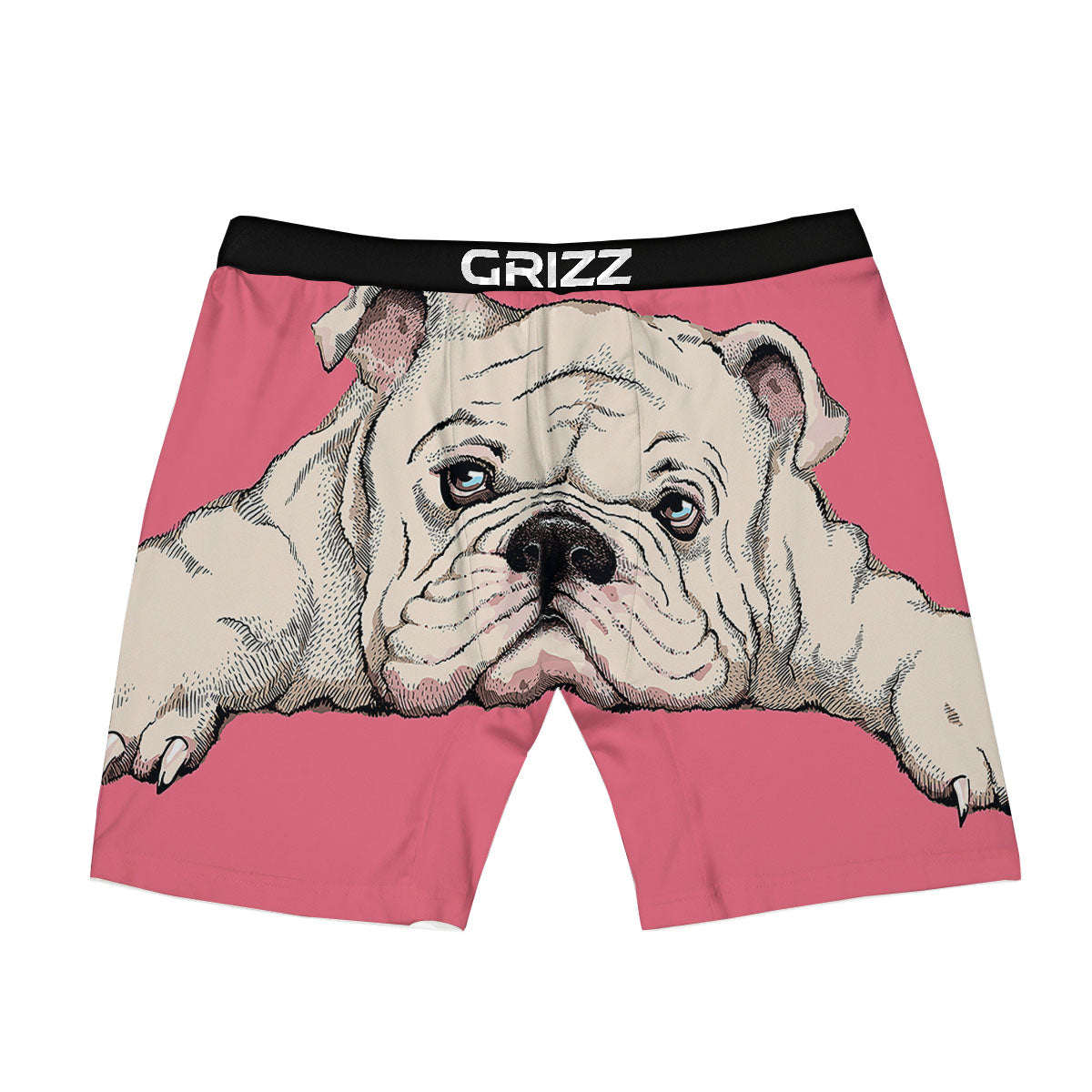 Portrait English Bulldog Print Boxer Briefs-grizzshop