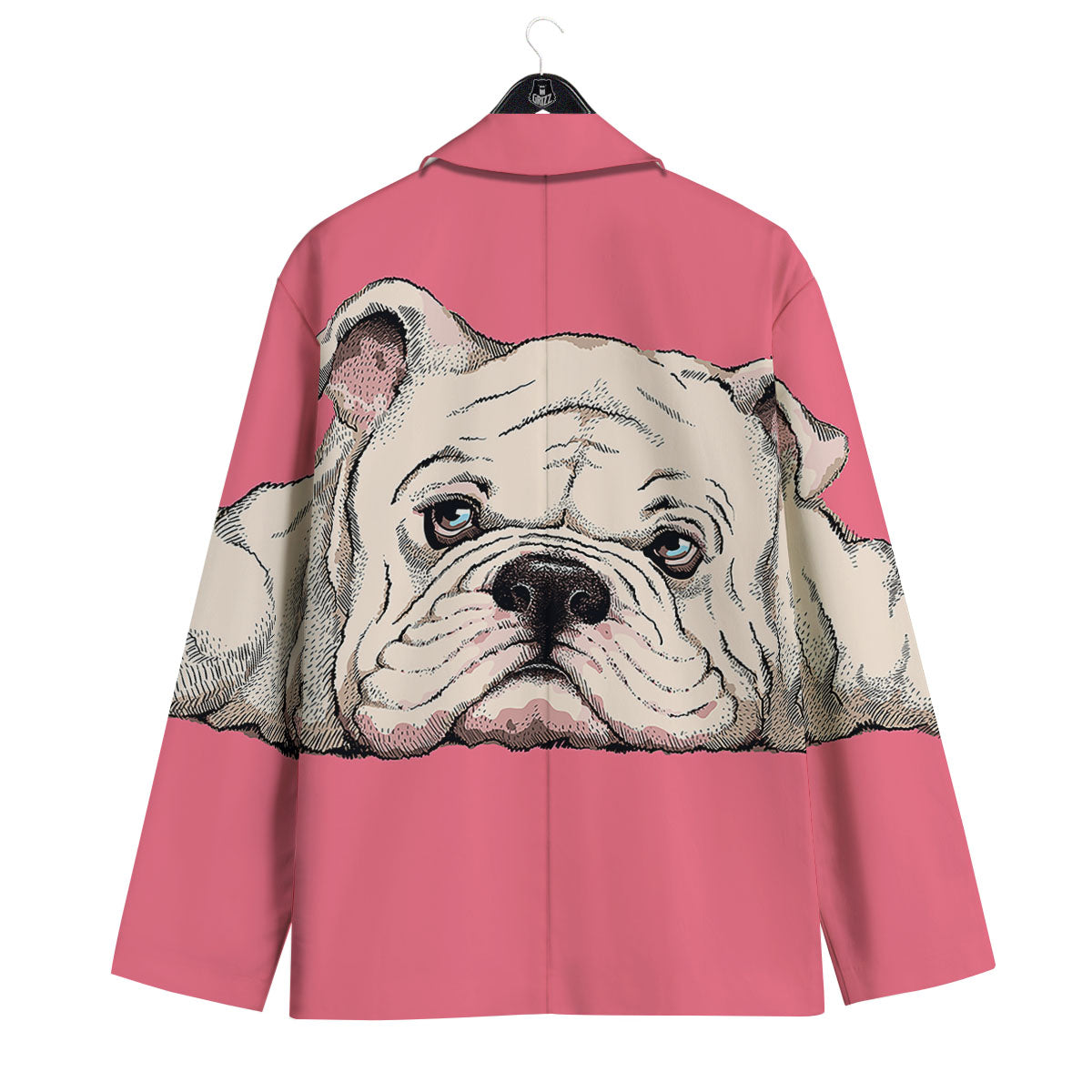 Portrait English Bulldog Print Men's Sport Coat-grizzshop