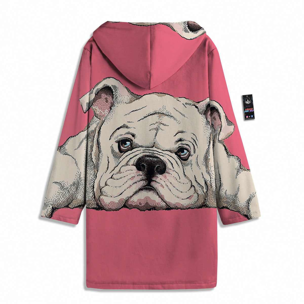 Portrait English Bulldog Print Men's Windbreaker Jacket-grizzshop