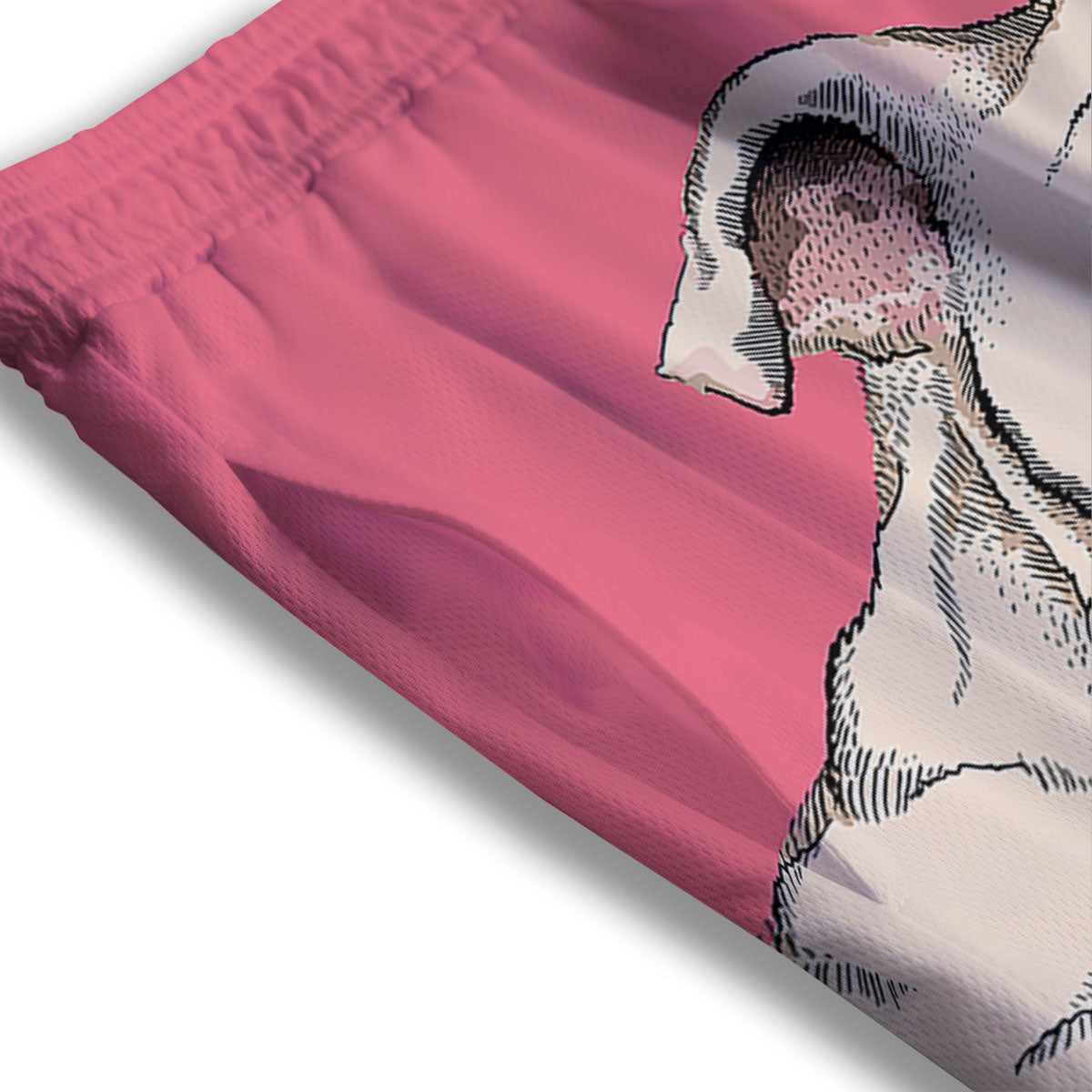 Portrait English Bulldog Print Mesh Shorts