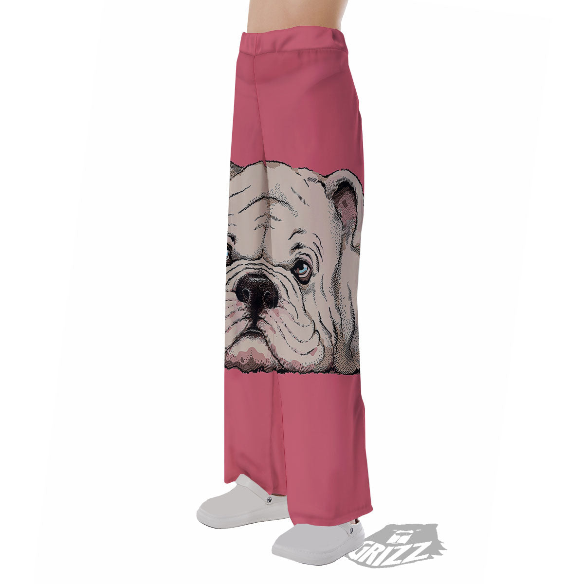 Portrait English Bulldog Print Pajama Pants-grizzshop