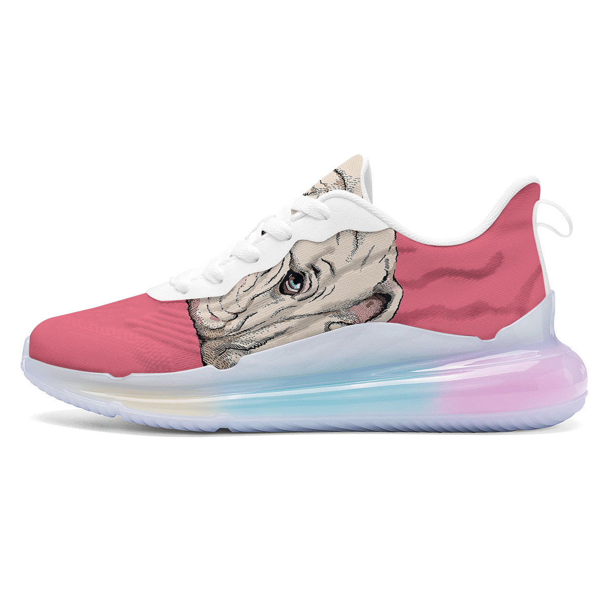 Portrait English Bulldog Print Running Sneakers-grizzshop