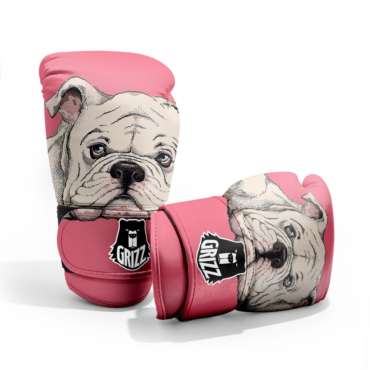 Portrait English Bulldog Print Pro Boxing Glove