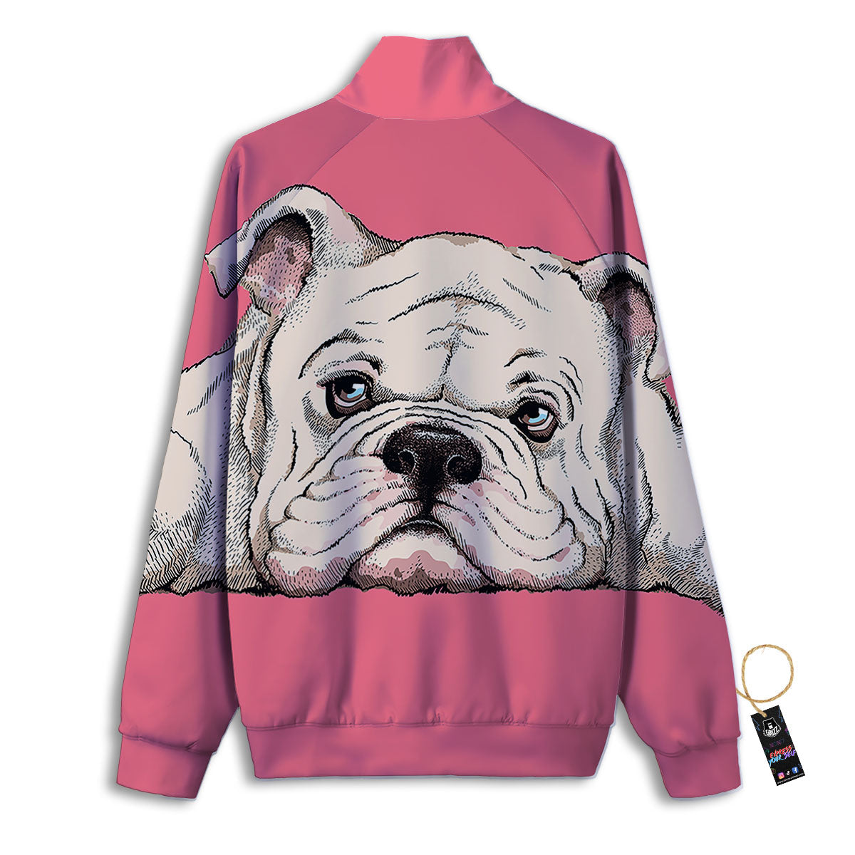 Portrait English Bulldog Print Track Jacket-grizzshop