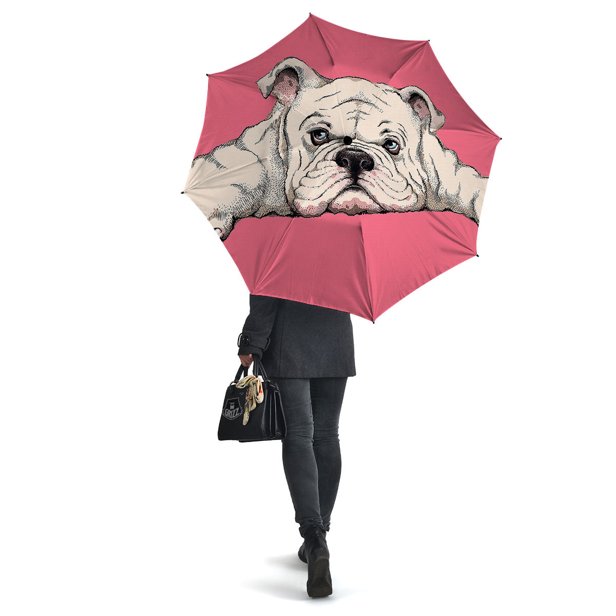 Portrait English Bulldog Print Umbrella-grizzshop