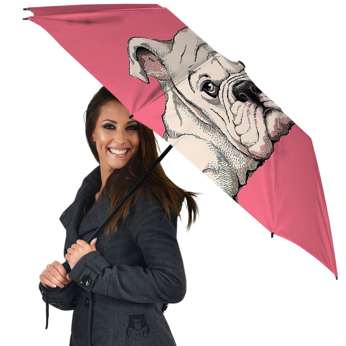 Portrait English Bulldog Print Umbrella-grizzshop