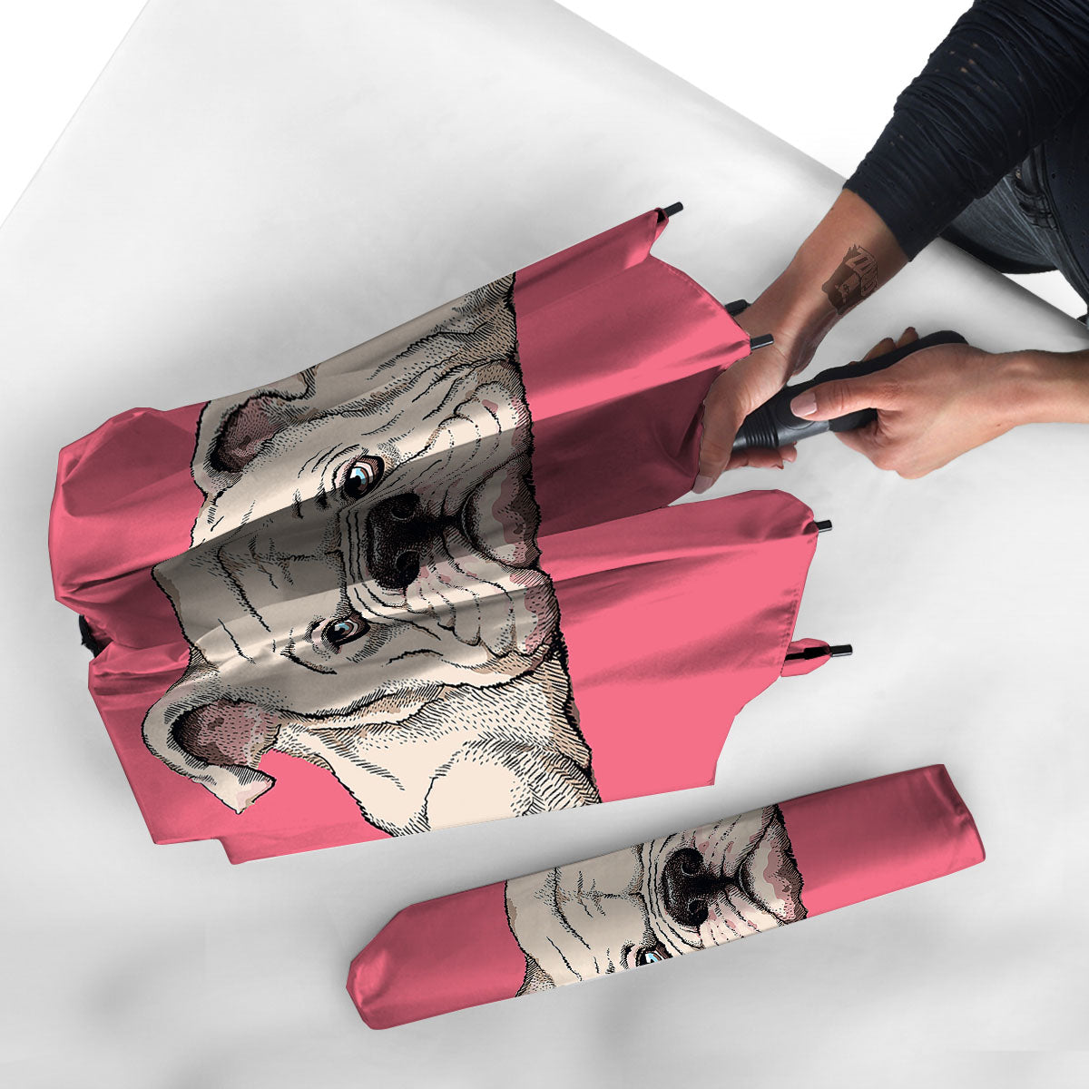 Portrait English Bulldog Print Umbrella-grizzshop