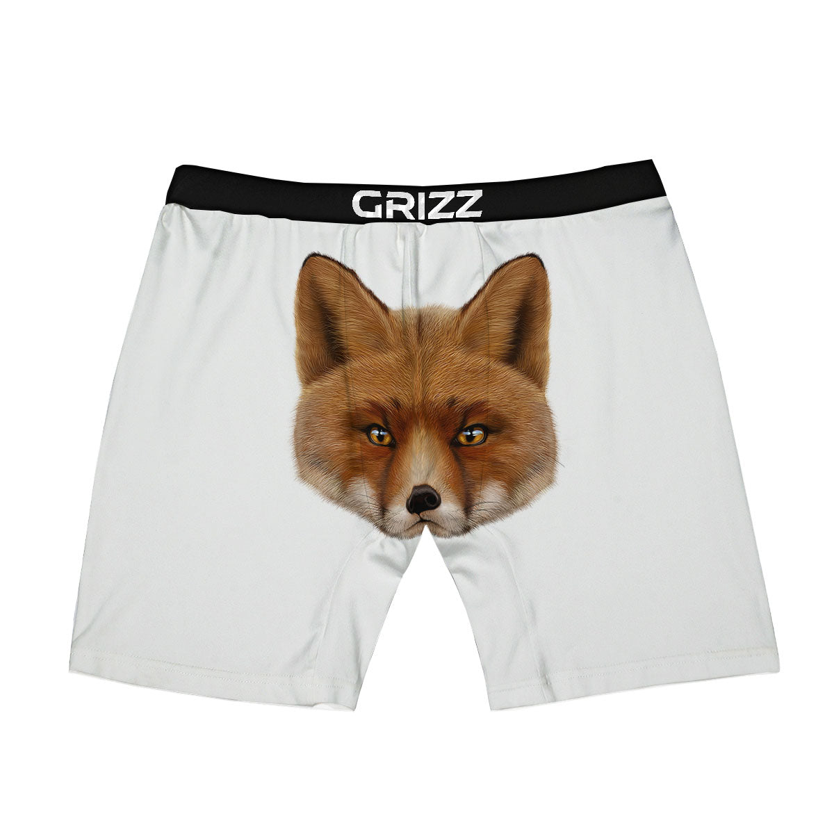 Portrait Fox Print Boxer Briefs-grizzshop