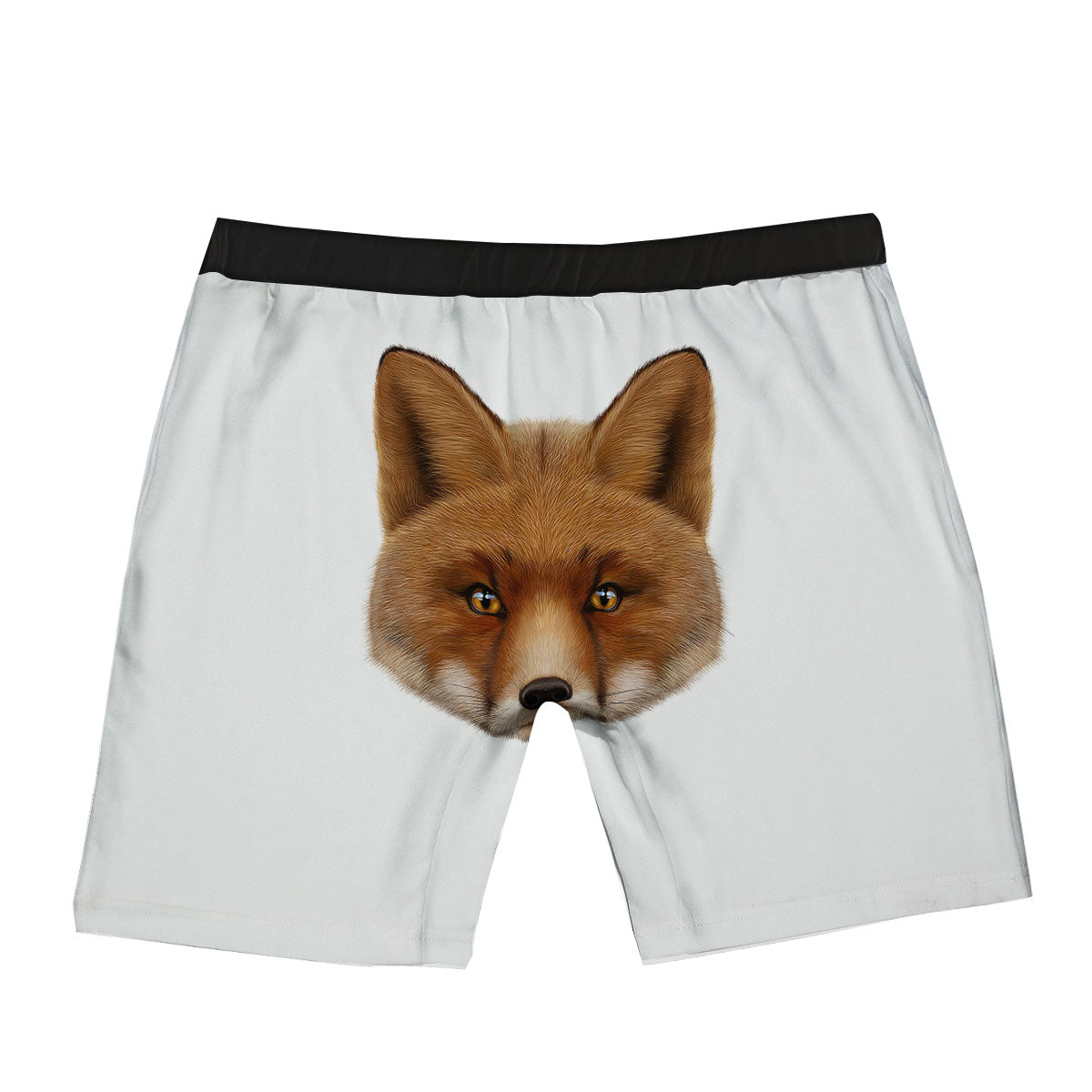 Portrait Fox Print Boxer Briefs-grizzshop