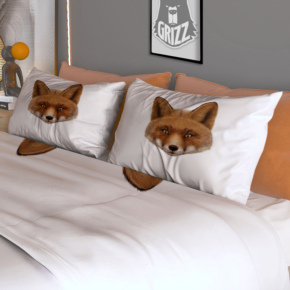 Portrait Fox Print Duvet Cover Bedding Set