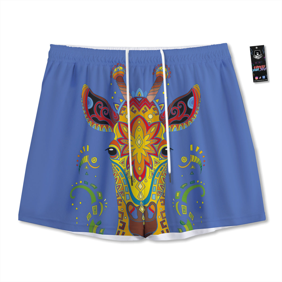 Pineapple Exotic Tropical Print Pattern Mesh Shorts