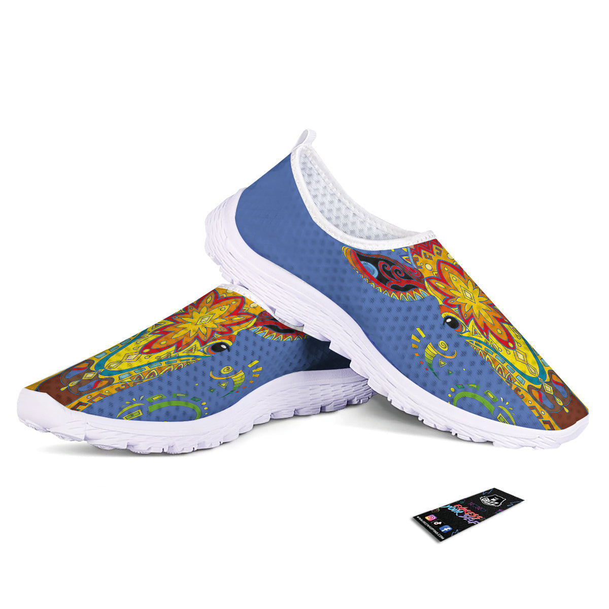 Portrait Giraffe Colorful Print Nurse Shoes-grizzshop
