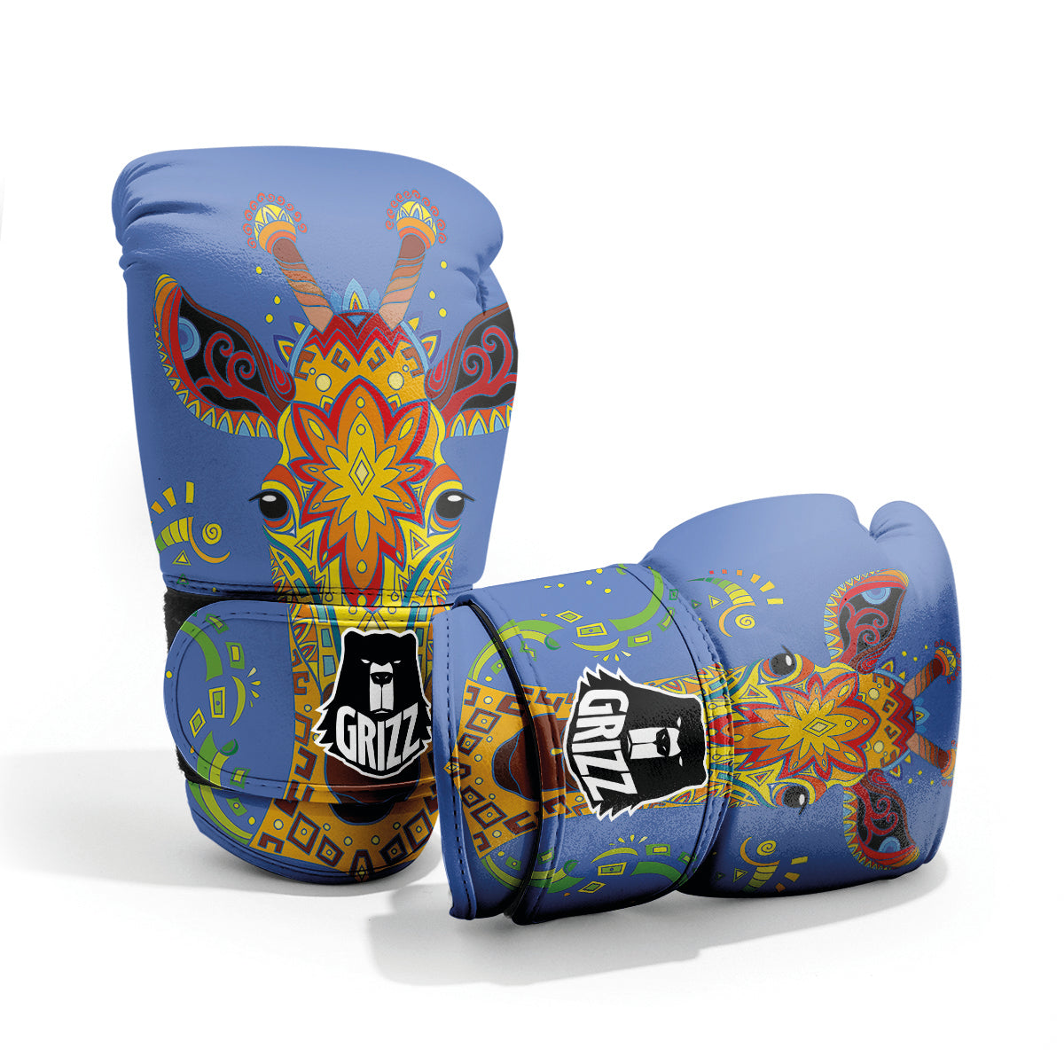 Portrait Giraffe Colorful Print Pro Boxing Glove