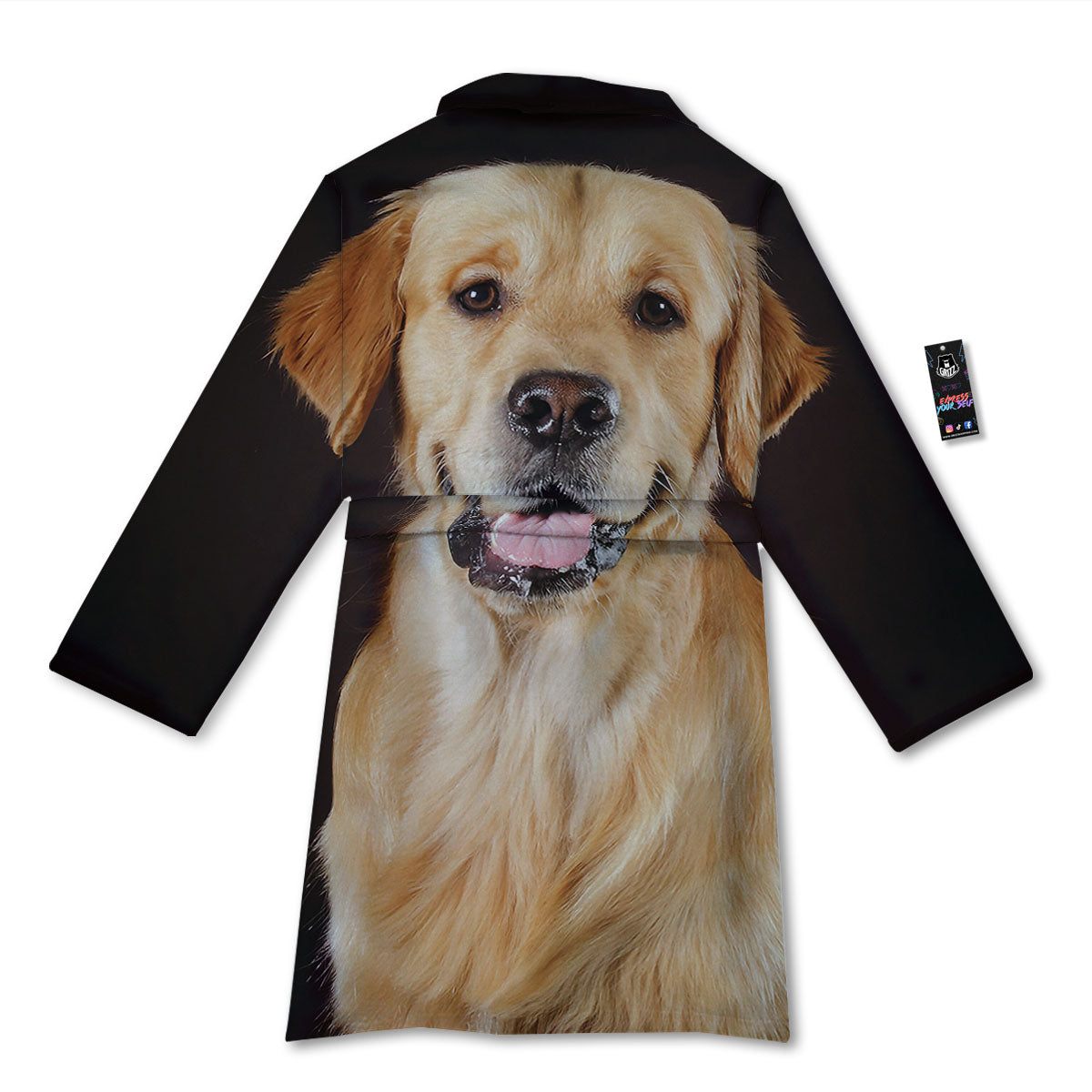 Portrait Golden Retriever Print Bathrobe-grizzshop