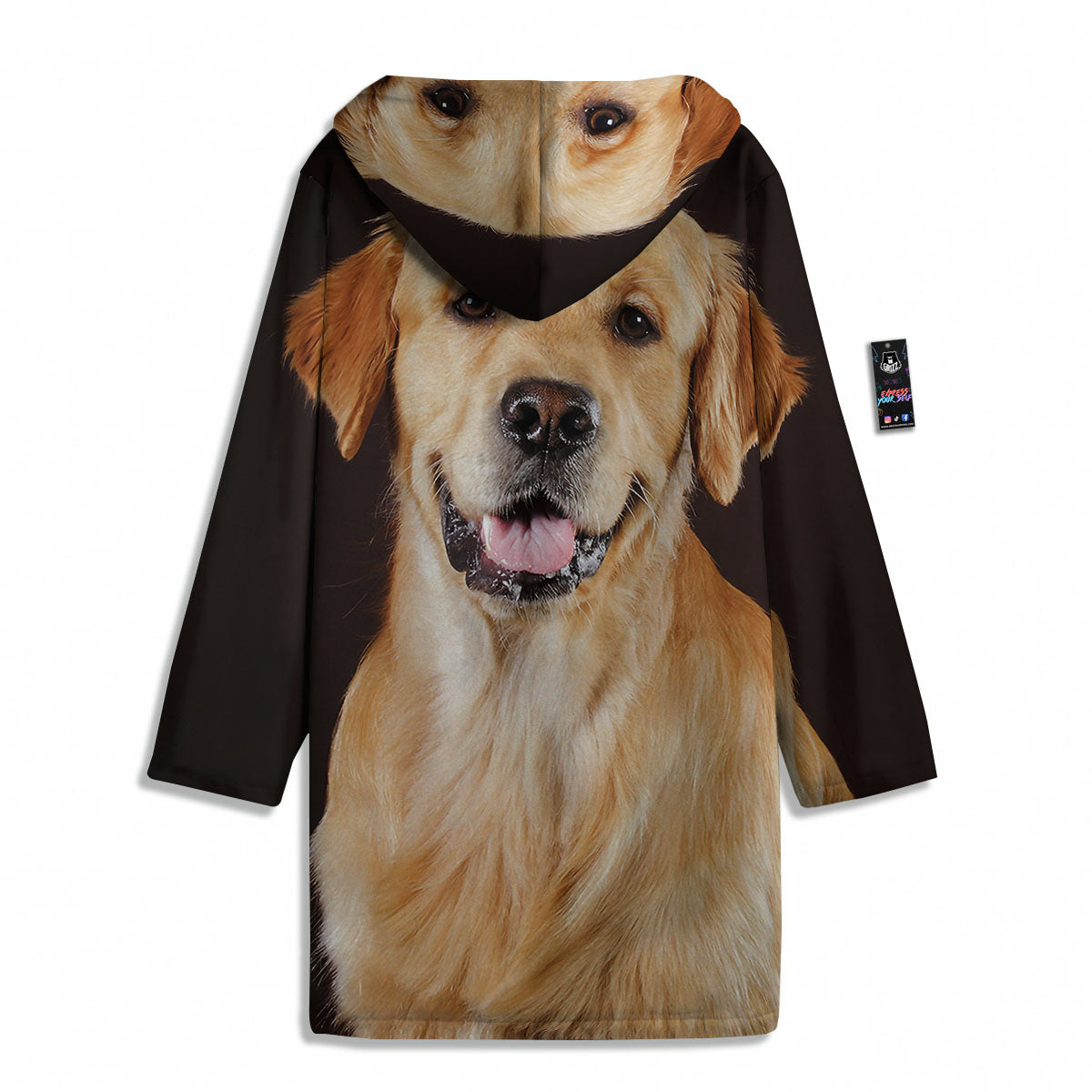 Portrait Golden Retriever Print Men's Windbreaker Jacket-grizzshop
