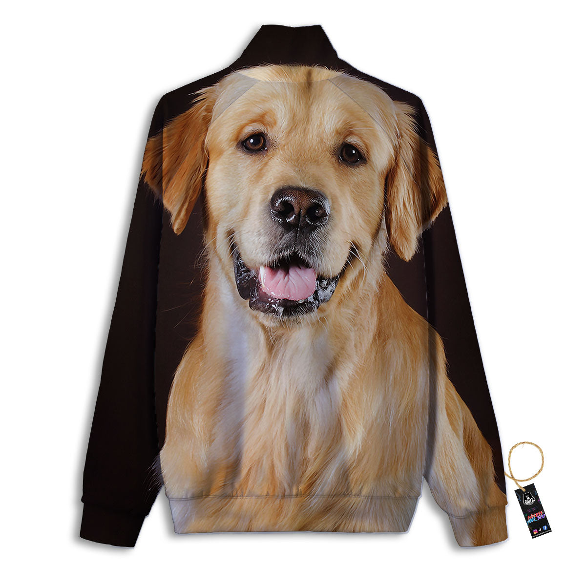 Portrait Golden Retriever Print Track Jacket-grizzshop