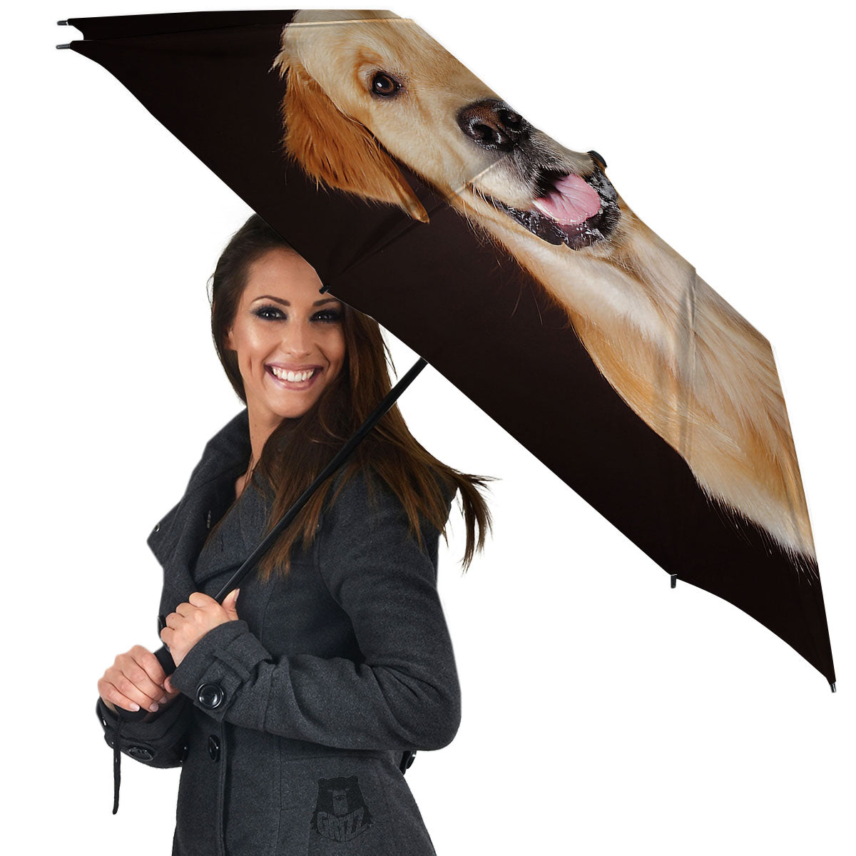 Portrait Golden Retriever Print Umbrella-grizzshop