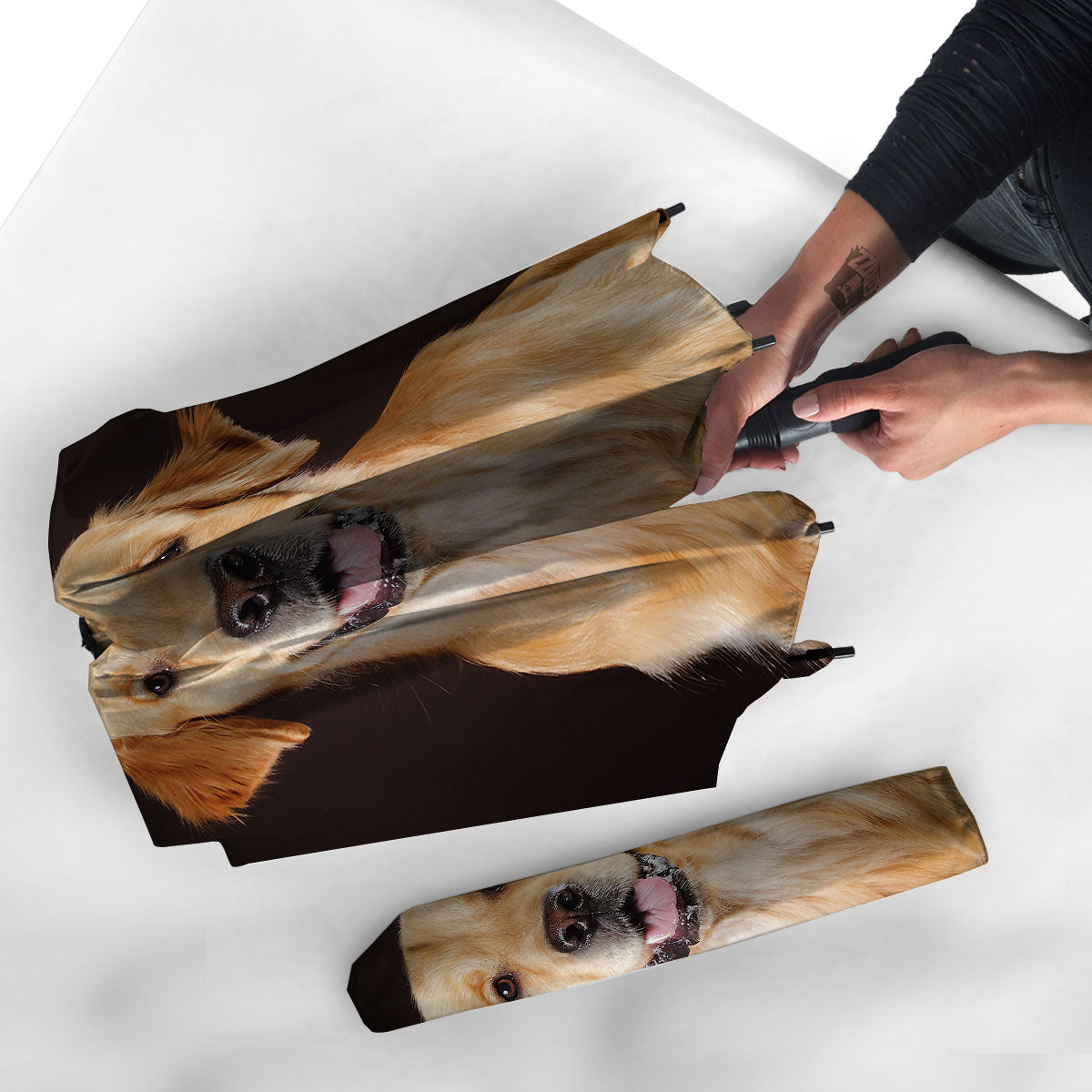 Portrait Golden Retriever Print Umbrella-grizzshop