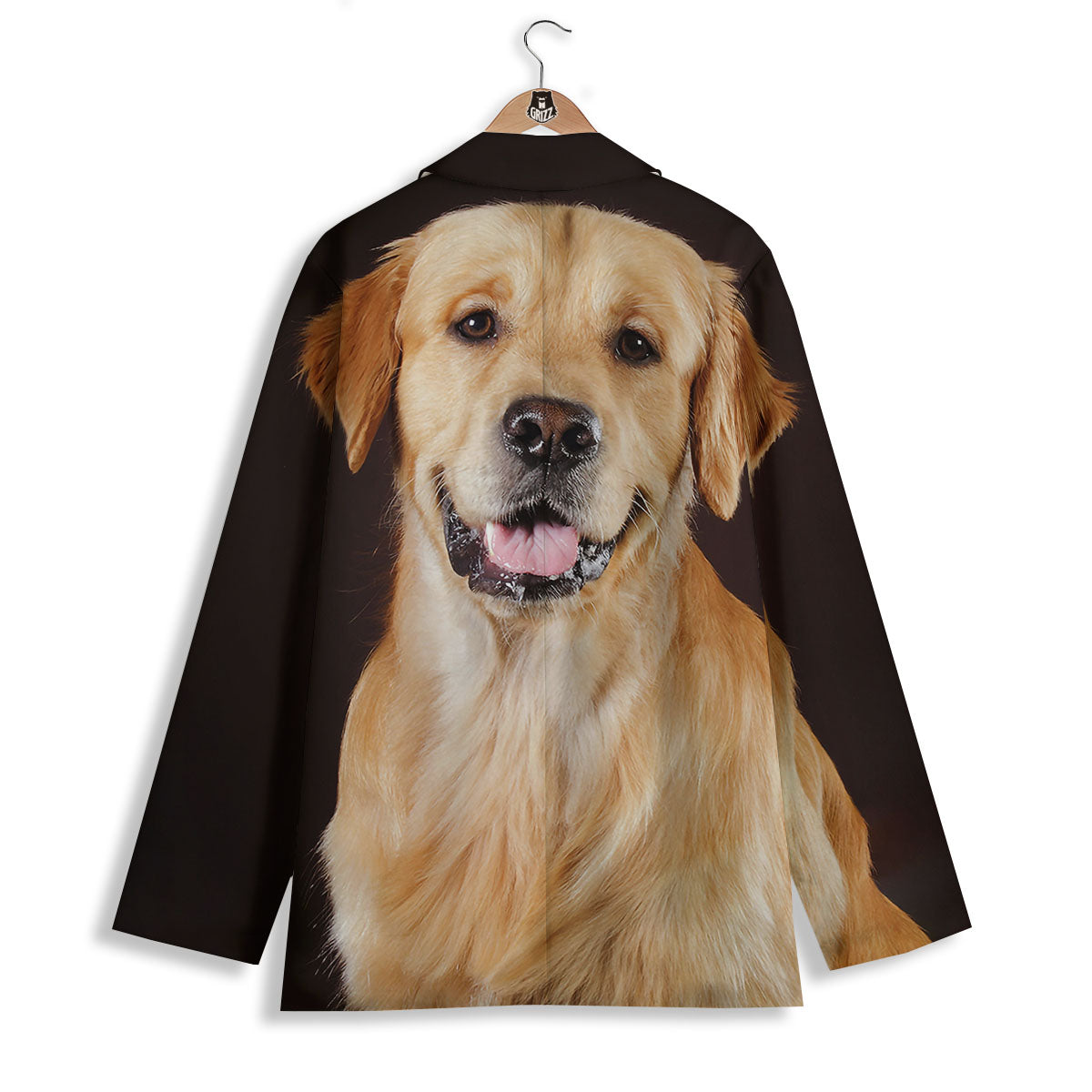 Portrait Golden Retriever Print Women's Blazer-grizzshop