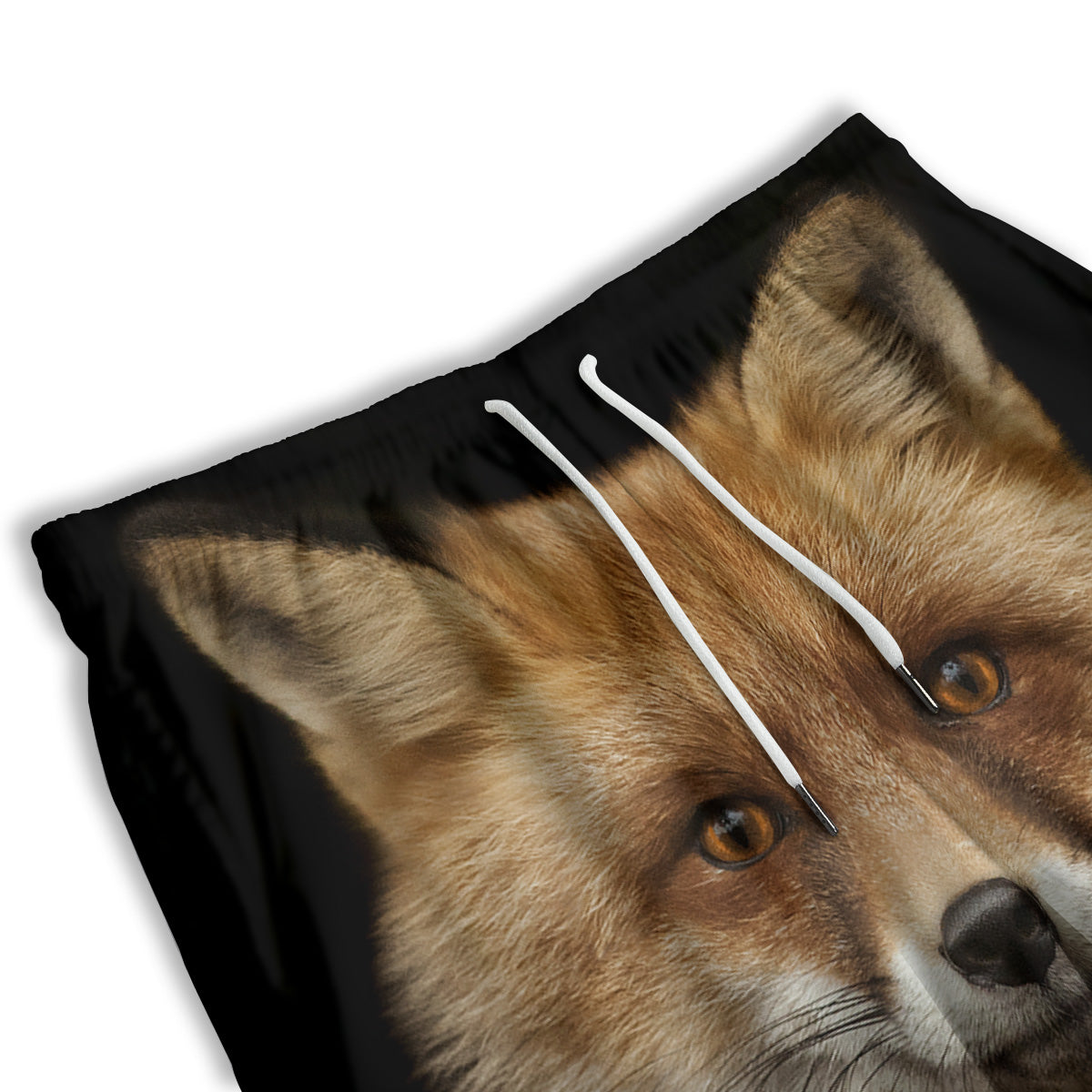 Portrait Head Fox Print Men's Athletic Shorts