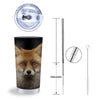 Portrait Head Fox Print Tumbler-grizzshop