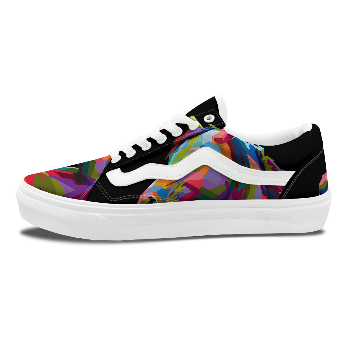 Portrait Horse Colorful Print Skate Shoes-grizzshop