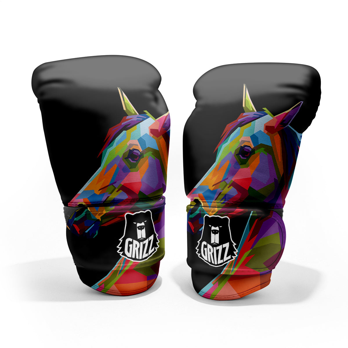 Portrait Horse Colorful Print Pro Boxing Glove