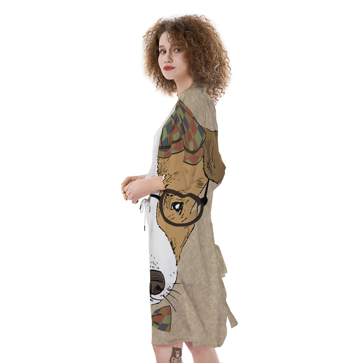 Portrait Jack Russell Terrier Print Kimono-grizzshop