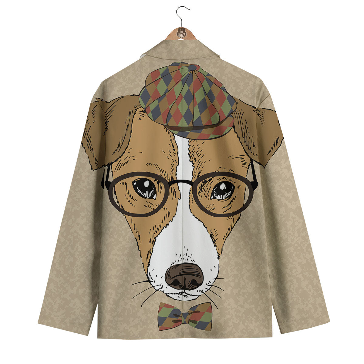 Portrait Jack Russell Terrier Print Men's Blazer-grizzshop