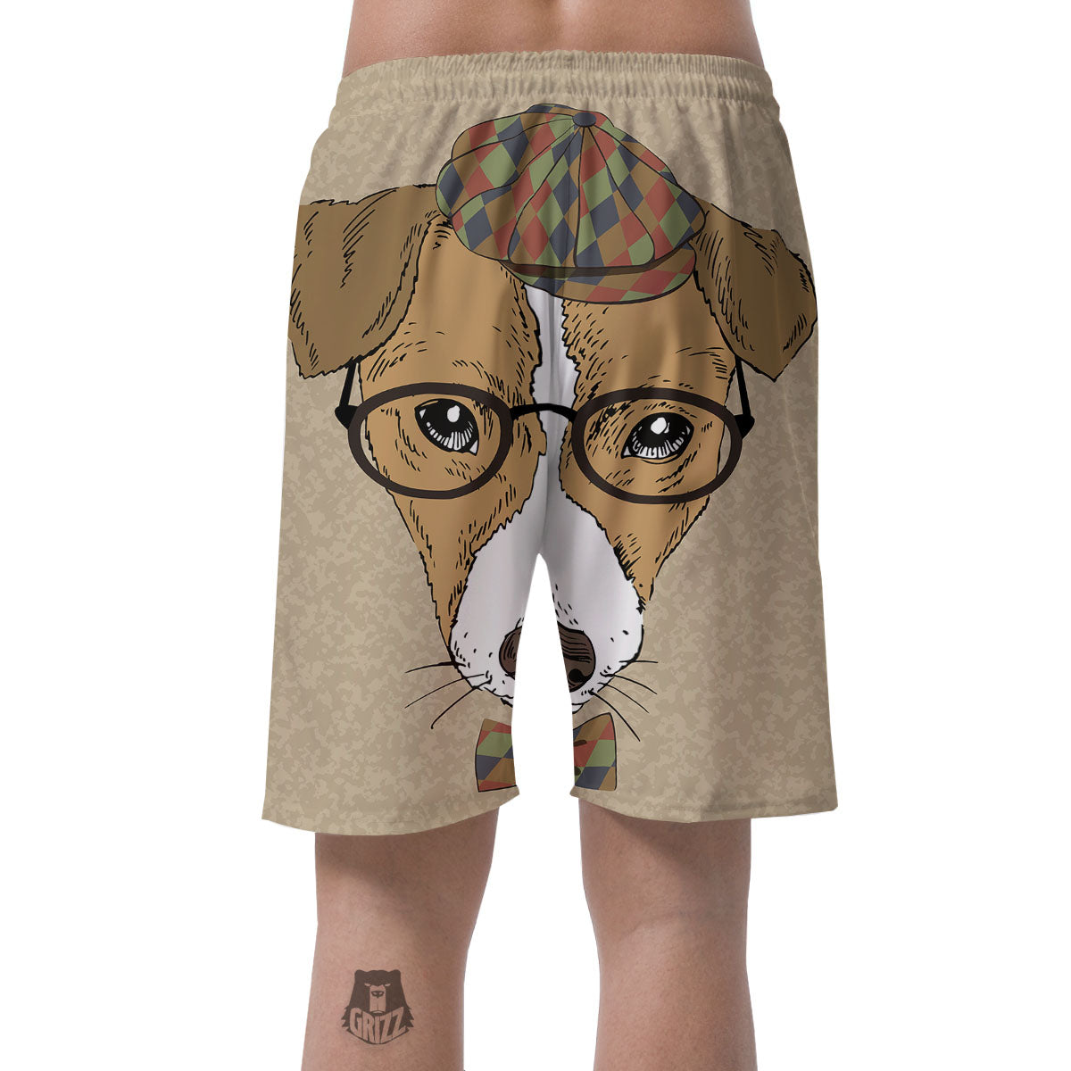 Portrait Jack Russell Terrier Print Men's Shorts-grizzshop