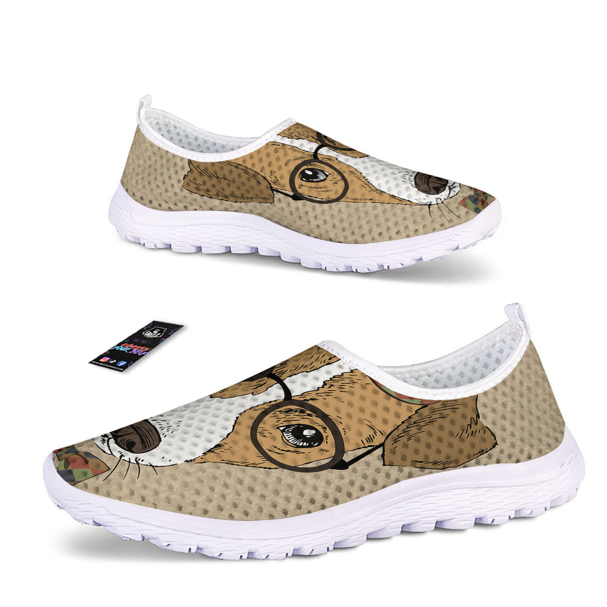 Portrait Jack Russell Terrier Print Nurse Shoes-grizzshop