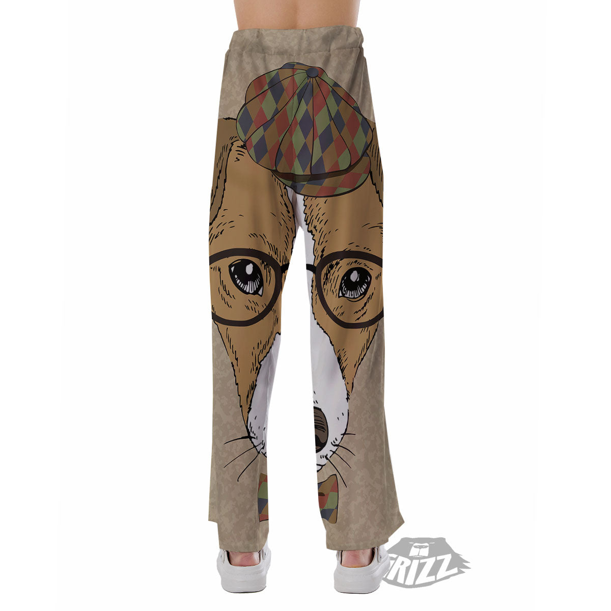 Portrait Jack Russell Terrier Print Pajama Pants-grizzshop