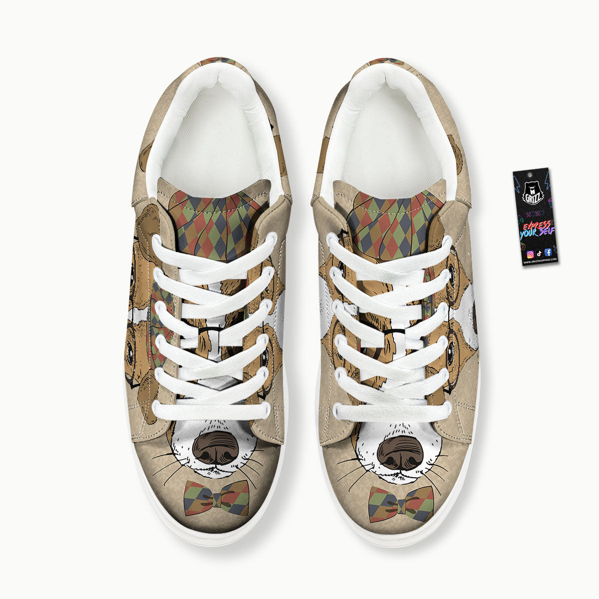 Portrait Jack Russell Terrier Print Platform Shoes-grizzshop