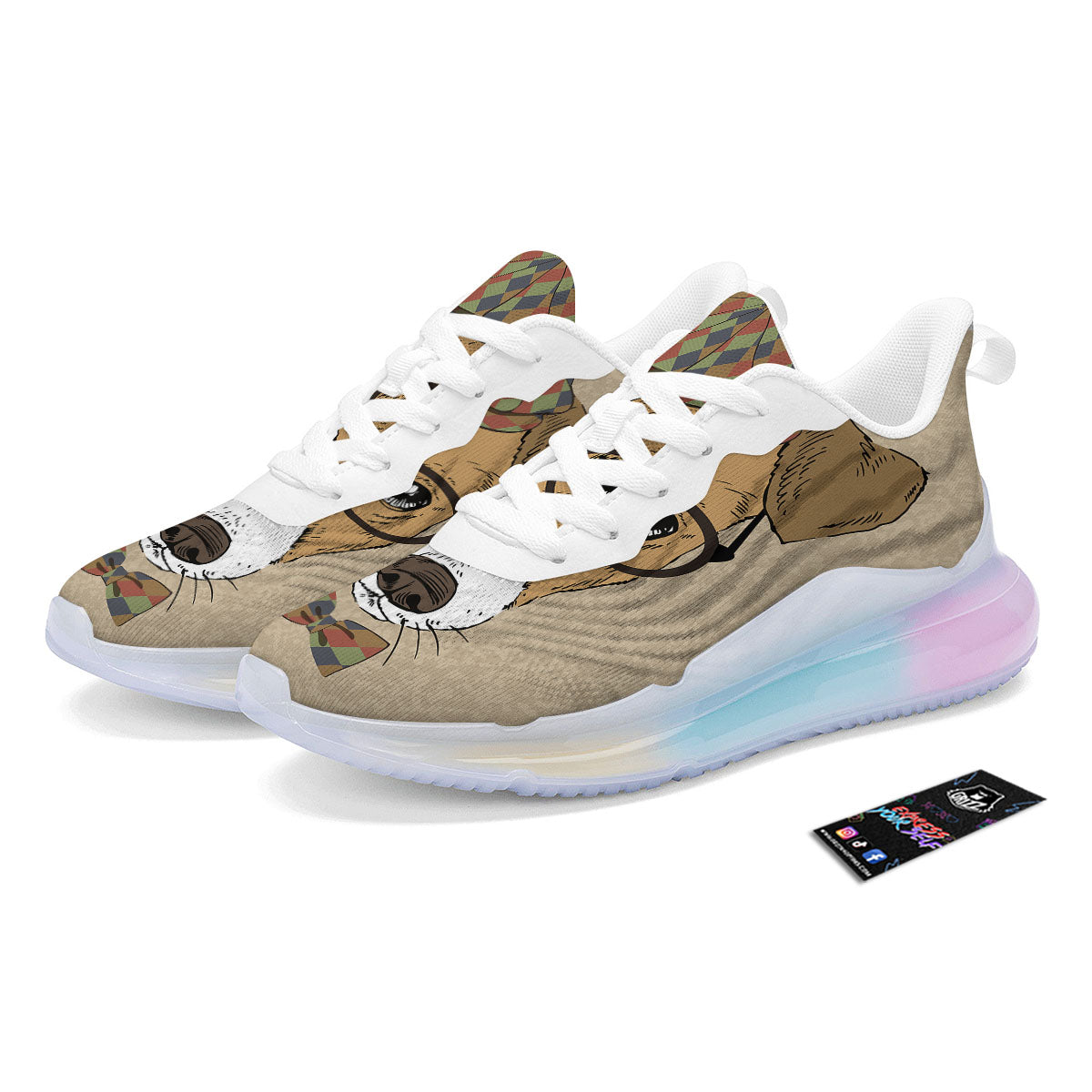 Portrait Jack Russell Terrier Print Running Sneakers-grizzshop