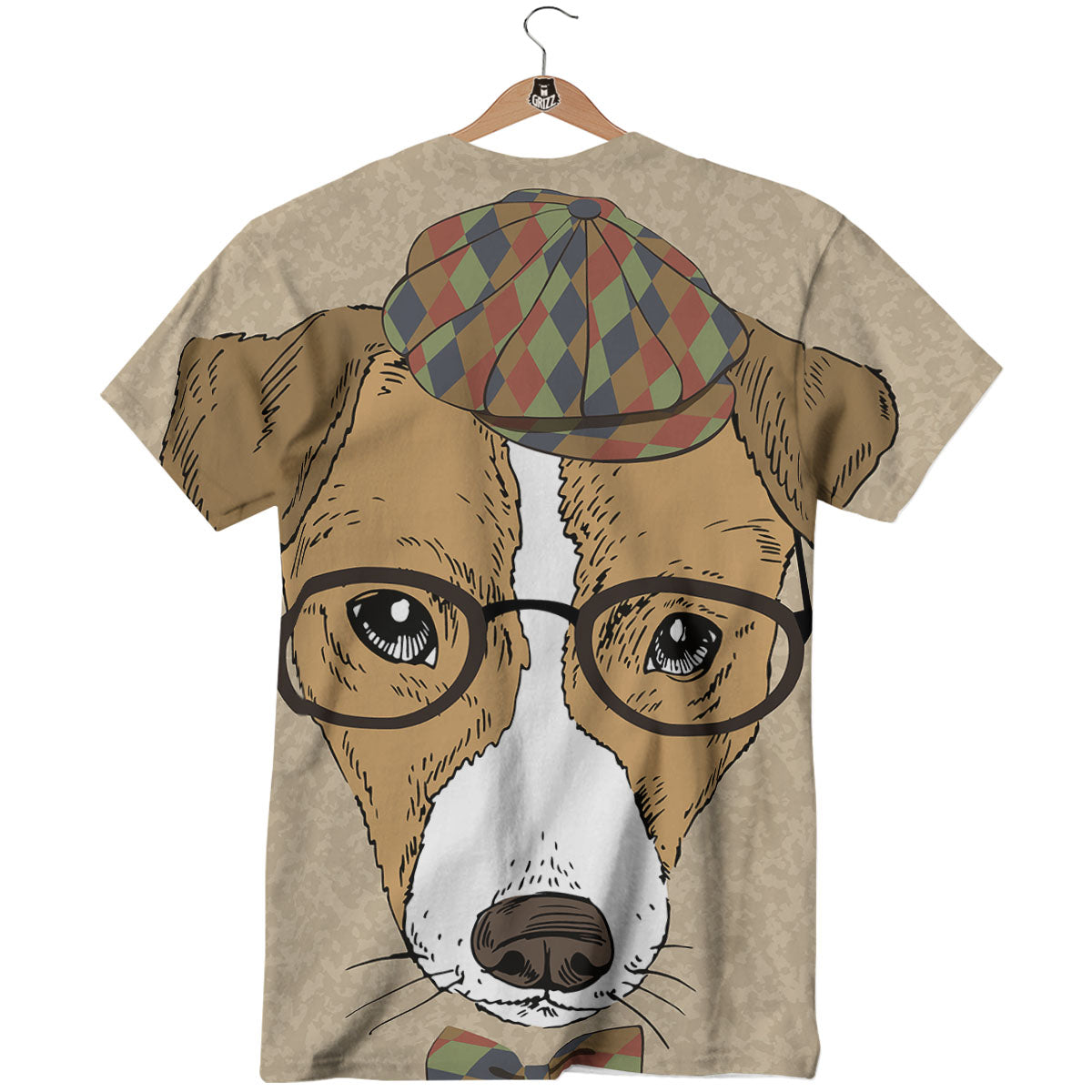 Portrait Jack Russell Terrier Print T-Shirt-grizzshop