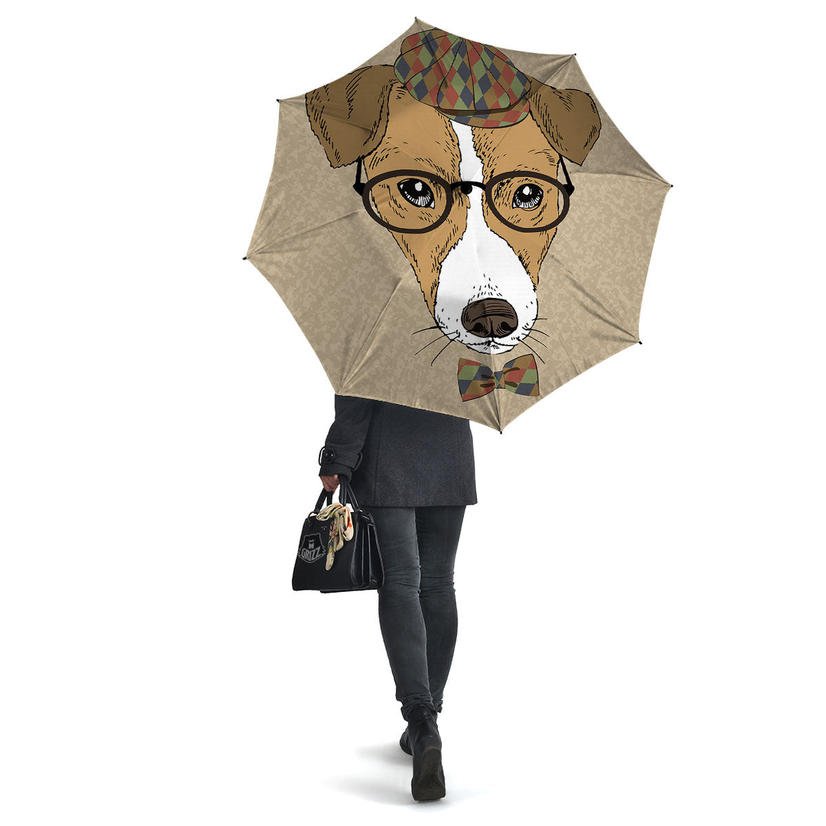 Portrait Jack Russell Terrier Print Umbrella-grizzshop