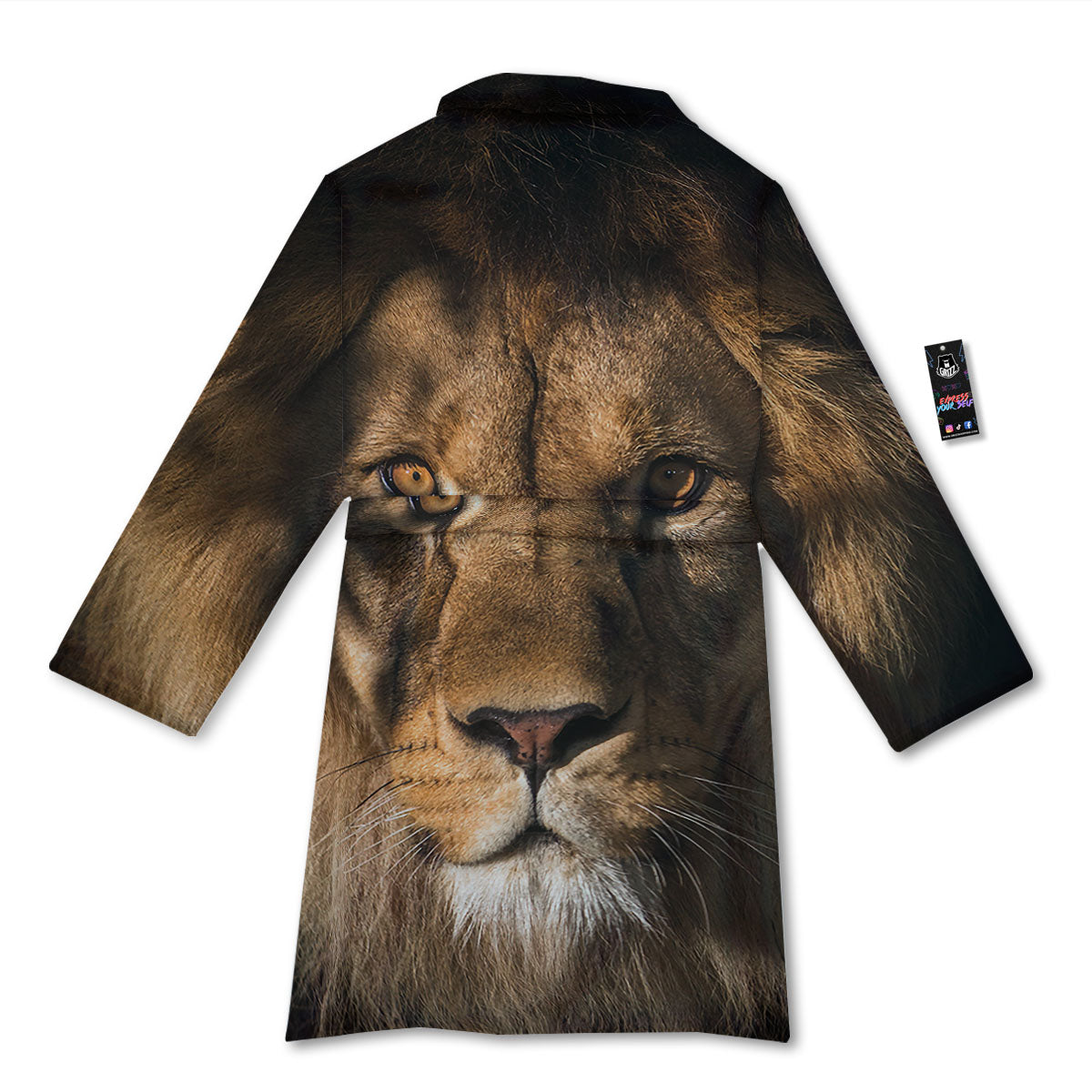 Portrait Leo Print Bathrobe-grizzshop
