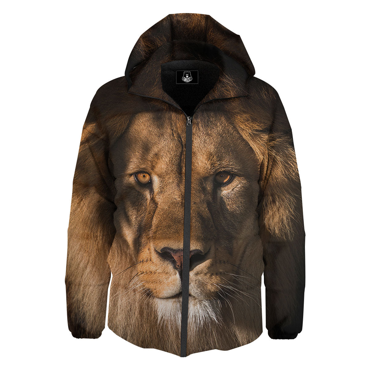 Portrait Leo Print Down Jacket-grizzshop