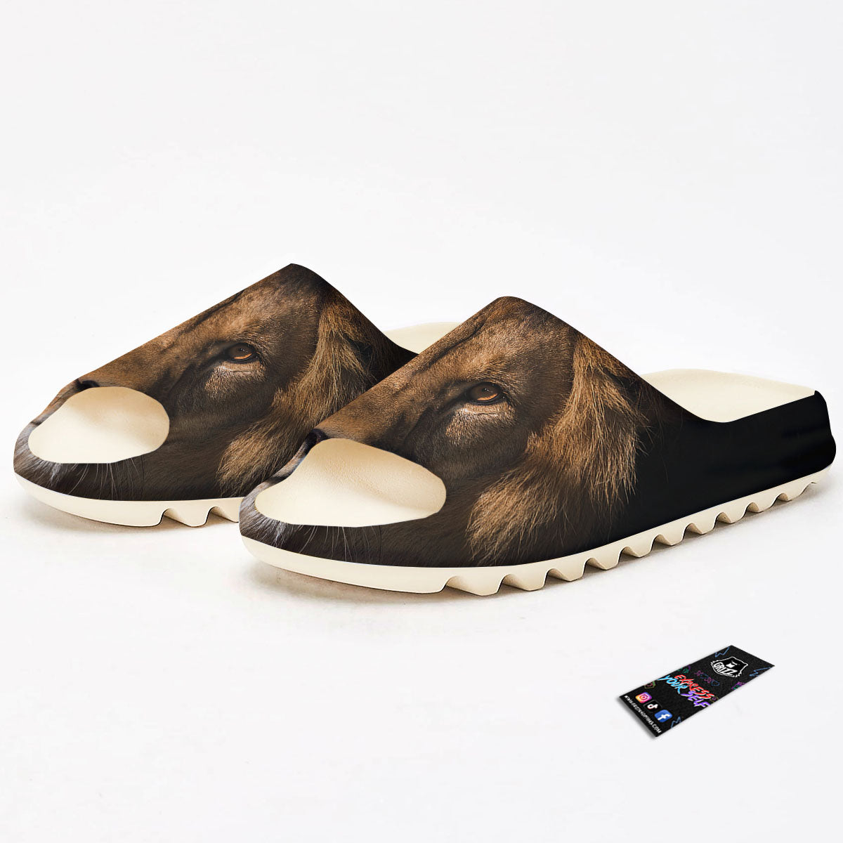 Portrait Leo Print Sandals-grizzshop