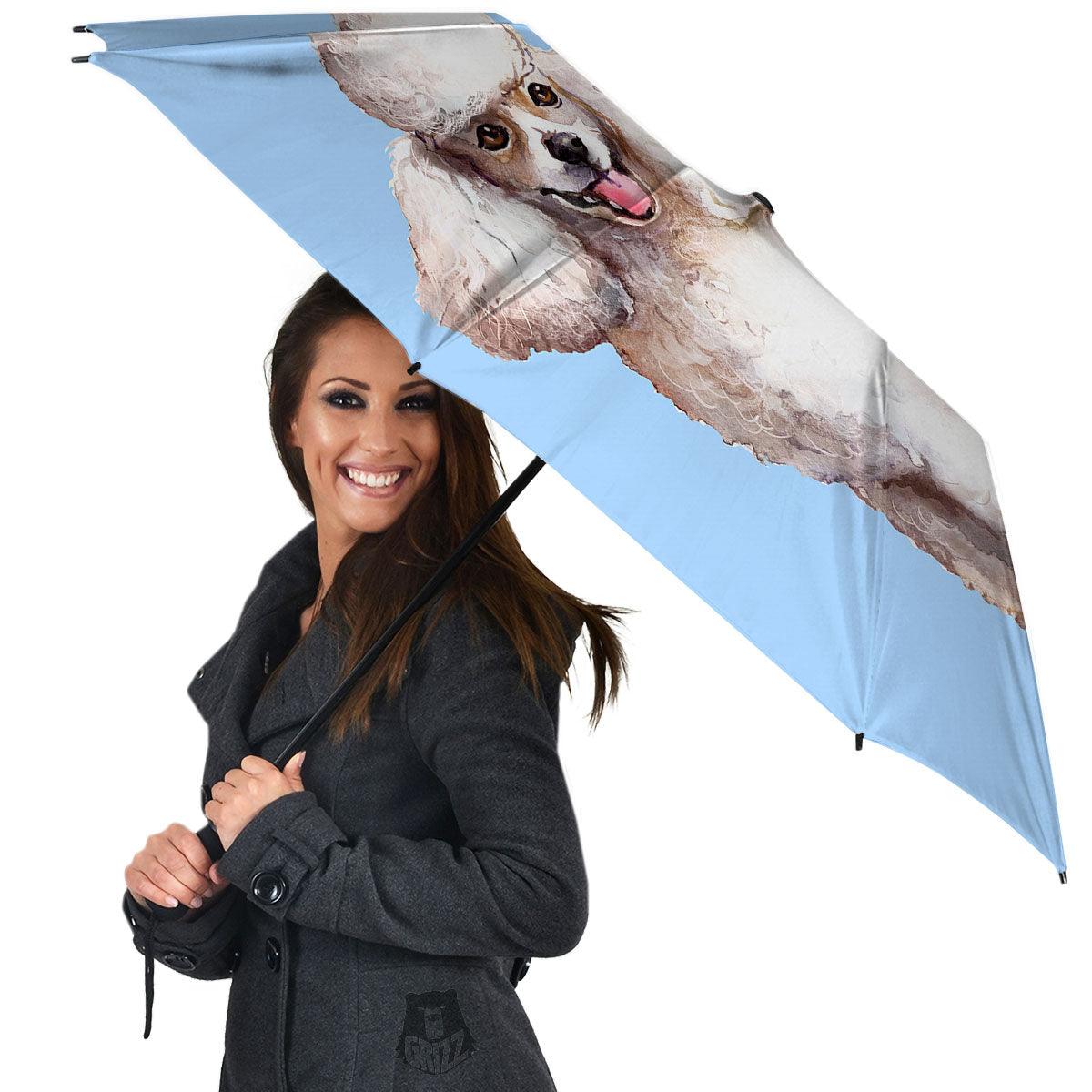 Portrait Poodle Print Umbrella-grizzshop